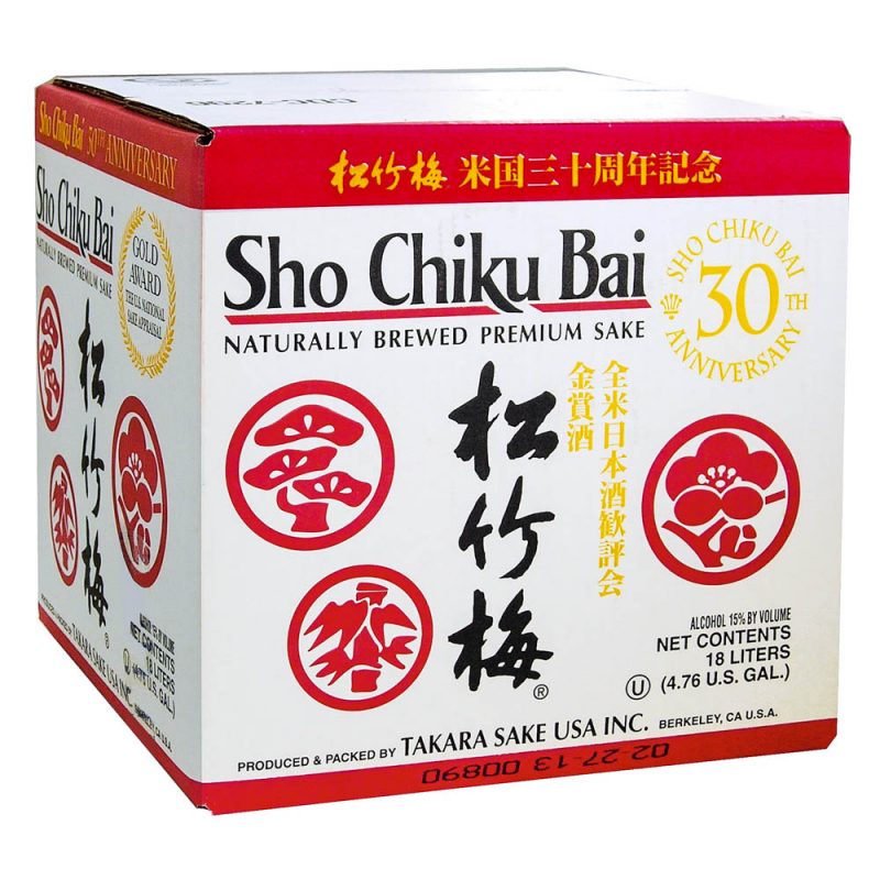 Sho Chiku Bai Classic Sake (Cubic box), 18 L