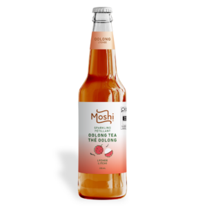 Moshi Oolong Tea Lychee Sparkling Drink, 355ml